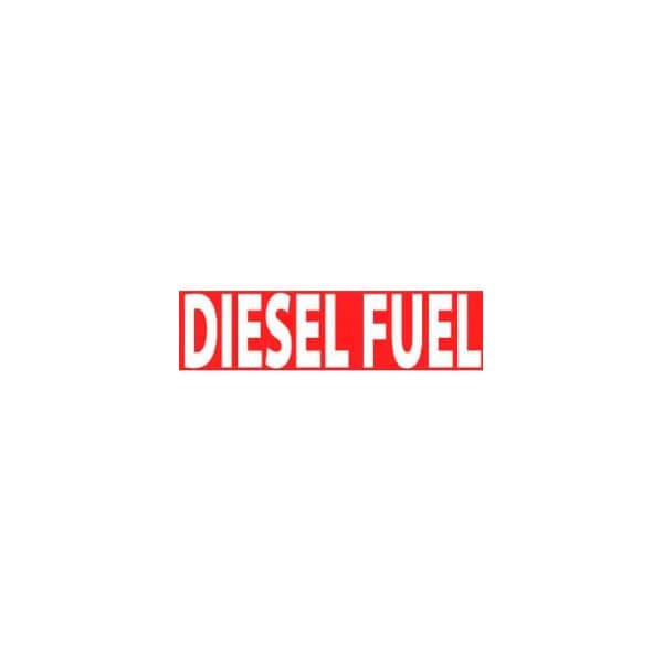 National Marker Co NMC Flammable/Combustible Sign, Diesel Fuel, 2in X 5in, White/Red M728LP - main